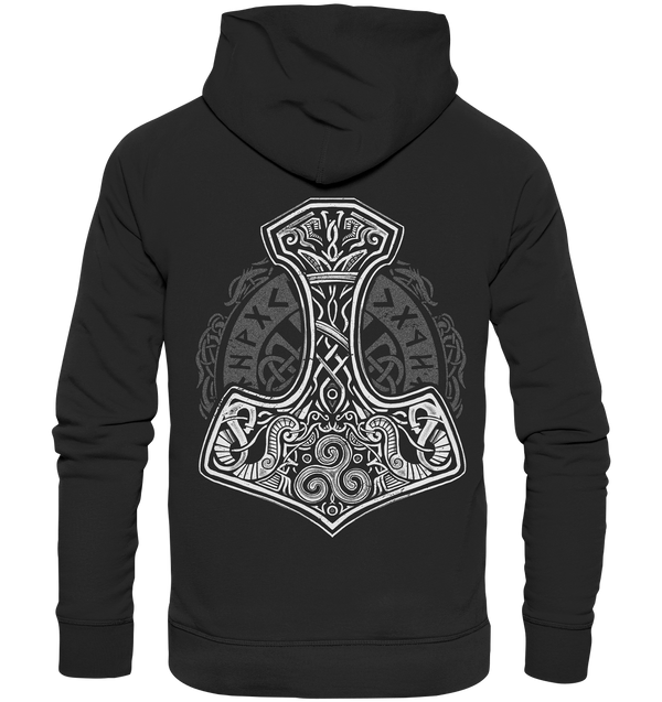 Organic Hoodie "Mjölnir" (Backprint)