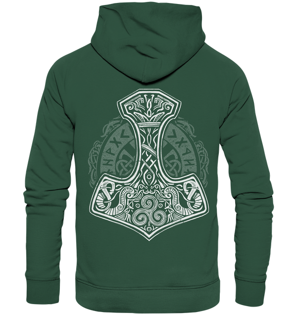 Organic Hoodie "Mjölnir" (Backprint)