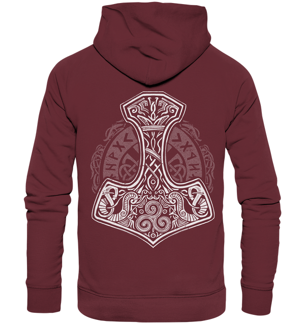 Organic Hoodie "Mjölnir" (Backprint)