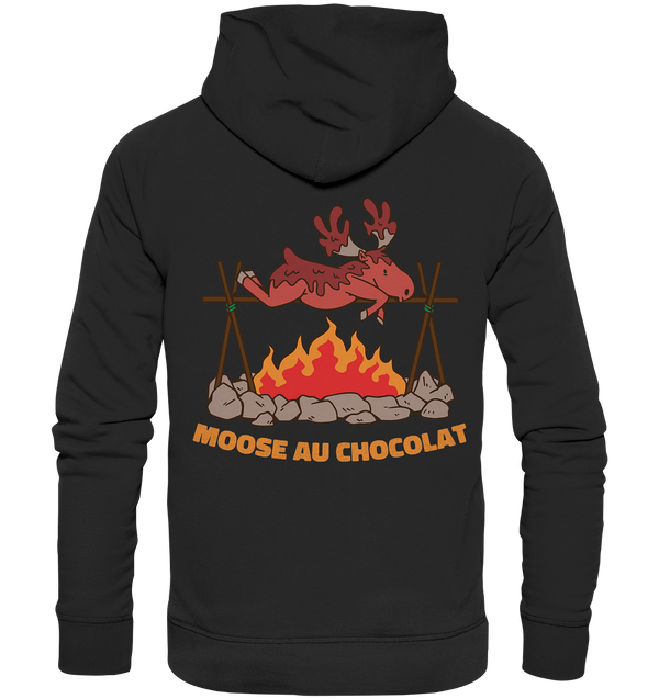 Organic Hoodie "Moose Au Chocolat" (Backprint)