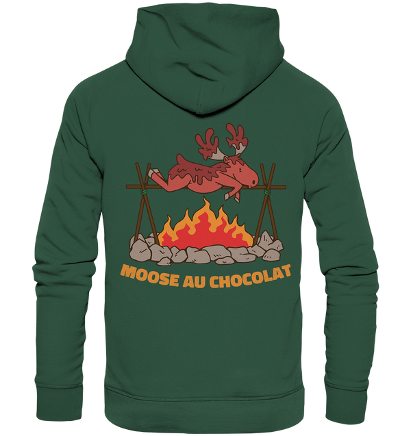 Organic Hoodie "Moose Au Chocolat" (Backprint)