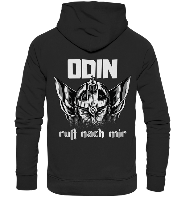 Premium Hoodie "Odin ruft nach mir" (Backprint)