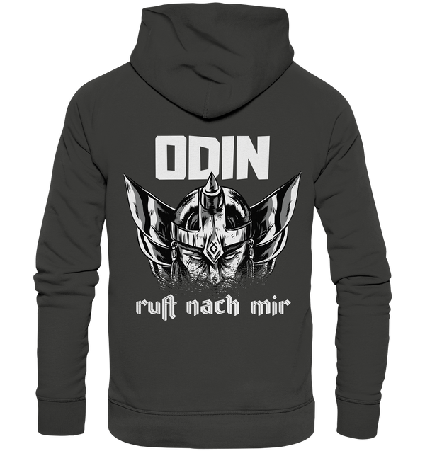 Premium Hoodie "Odin ruft nach mir" (Backprint)