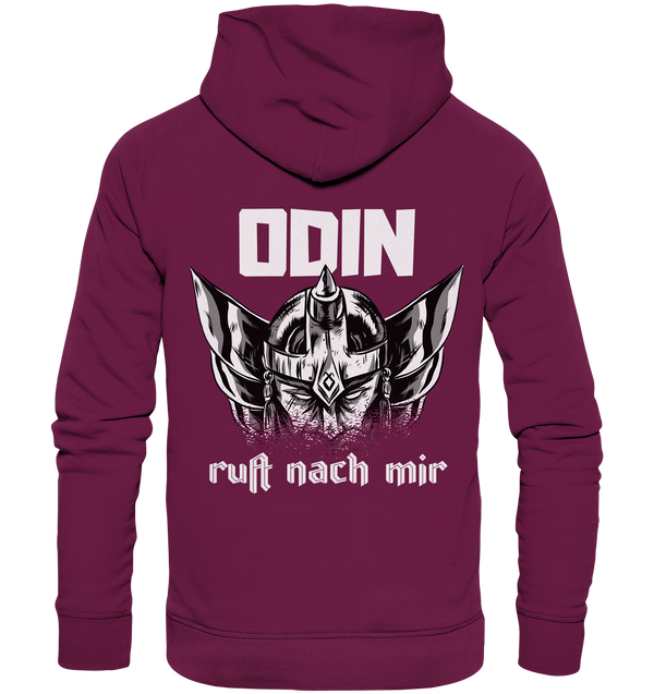 Premium Hoodie "Odin ruft nach mir" (Backprint)