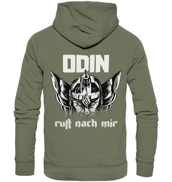 Premium Hoodie "Odin ruft nach mir" (Backprint)