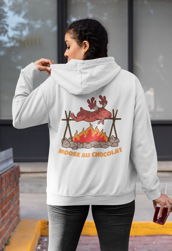 Organic Hoodie "Moose Au Chocolat" (Backprint)