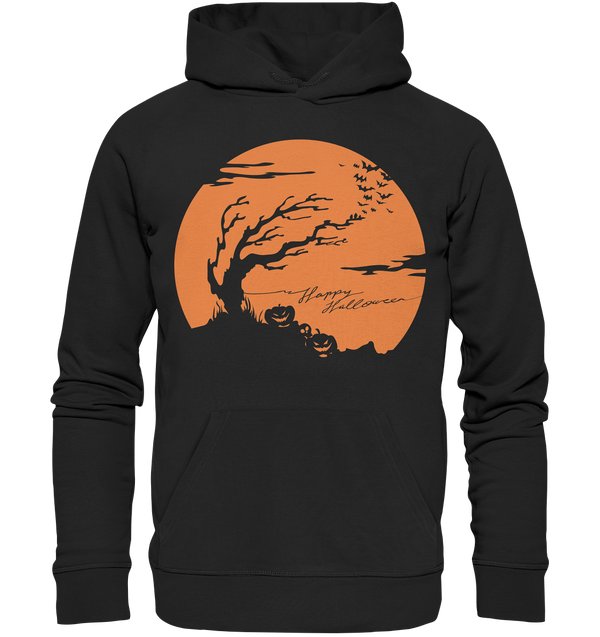 Premium Hoodie "Happy Halloween" (orange)