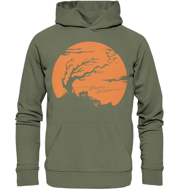 Premium Hoodie "Happy Halloween" (orange)