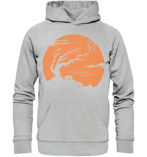 Premium Hoodie "Happy Halloween" (orange)