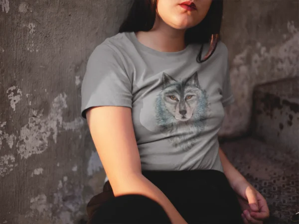 Premium Shirt "Jo's Art - Wolf" – Bild 6